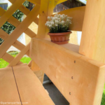 Gartenlaube aus Massivholz MINI – Gartengarnitur mit Überdachung – Bild 4