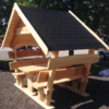 Gartenlaube aus Massivholz MINI – Gartengarnitur mit Überdachung – Bild 7