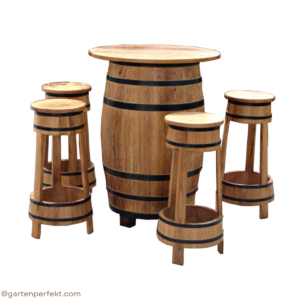 Sitzgarnitur vom Fass RIESLING 5-teilige Fassgarnitur