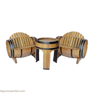 Fassgarnitur MACABEO 3-teilige Sitzgarnitur vom Fass