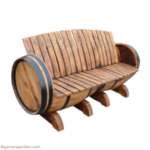 Sitzbank vom Fass MACABEO Fassbank Sitzbank aus Weinfass
