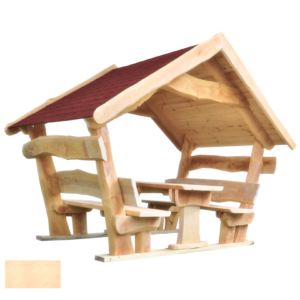 Gartenlaube MINI Klassik - überdachte Sitzgruppe kompakt aus Holz