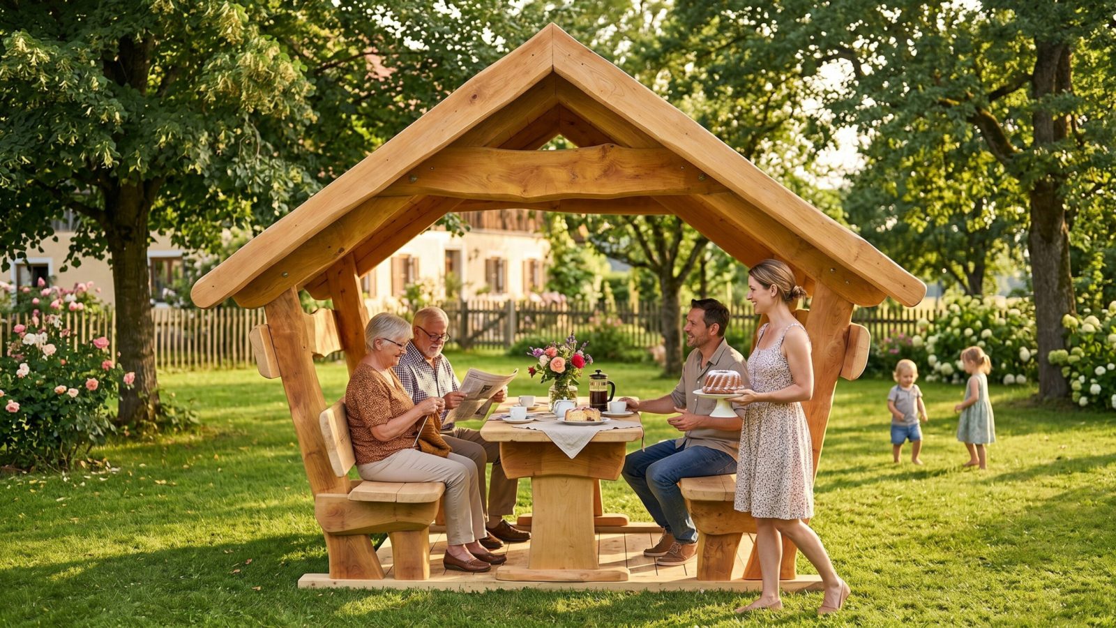 Rustikale Gartenlauben aus Massivholz für Zuhause
